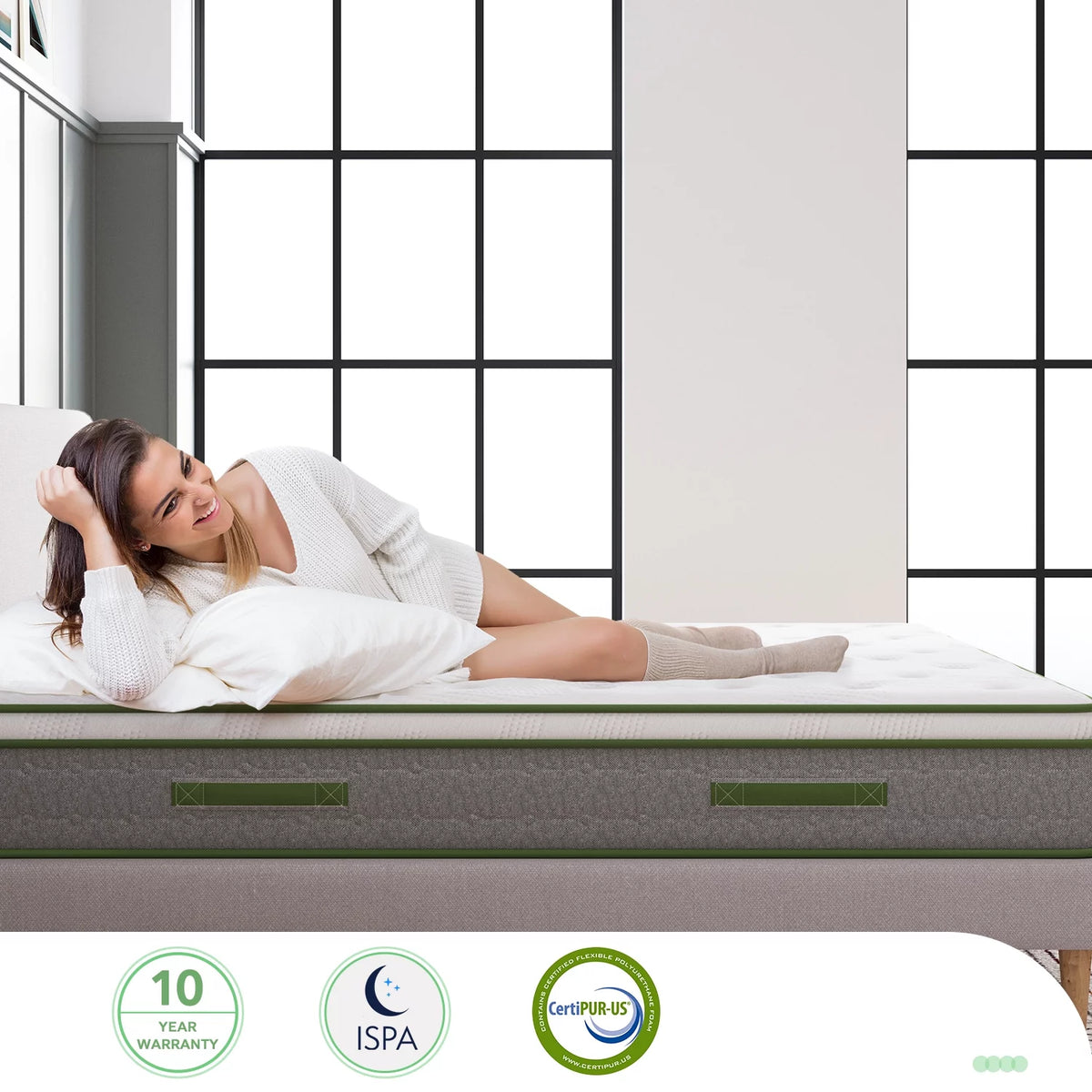 10 inch Memory Foam Hybrid Pocket Spring Mattress King O19418