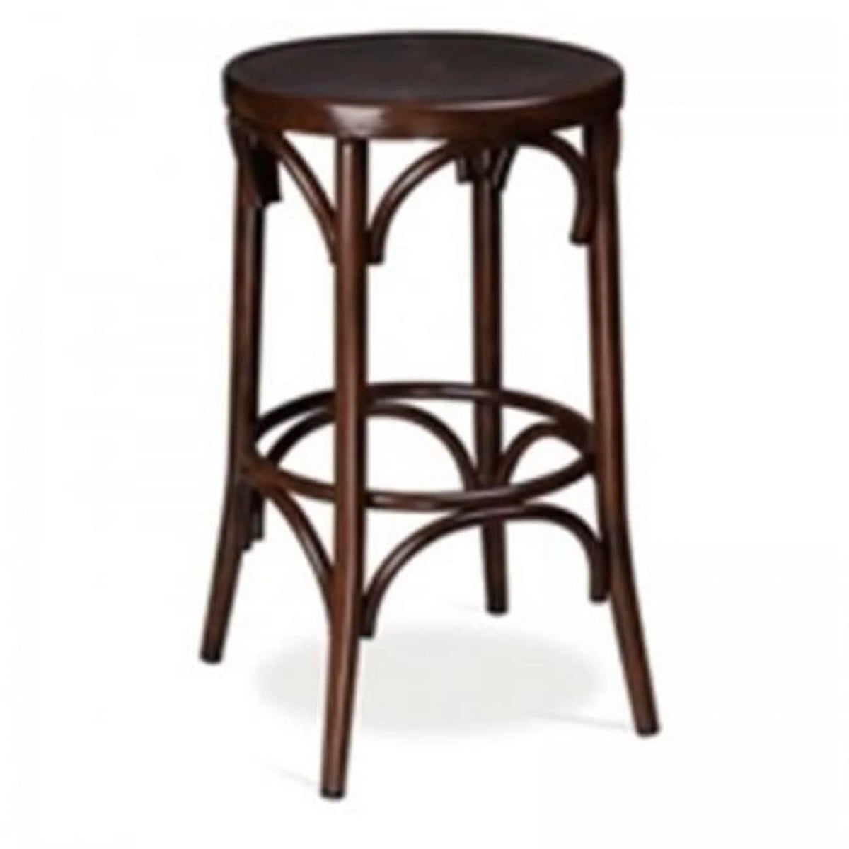 Brown 24 in. High Backless Aluminum Stool L200006