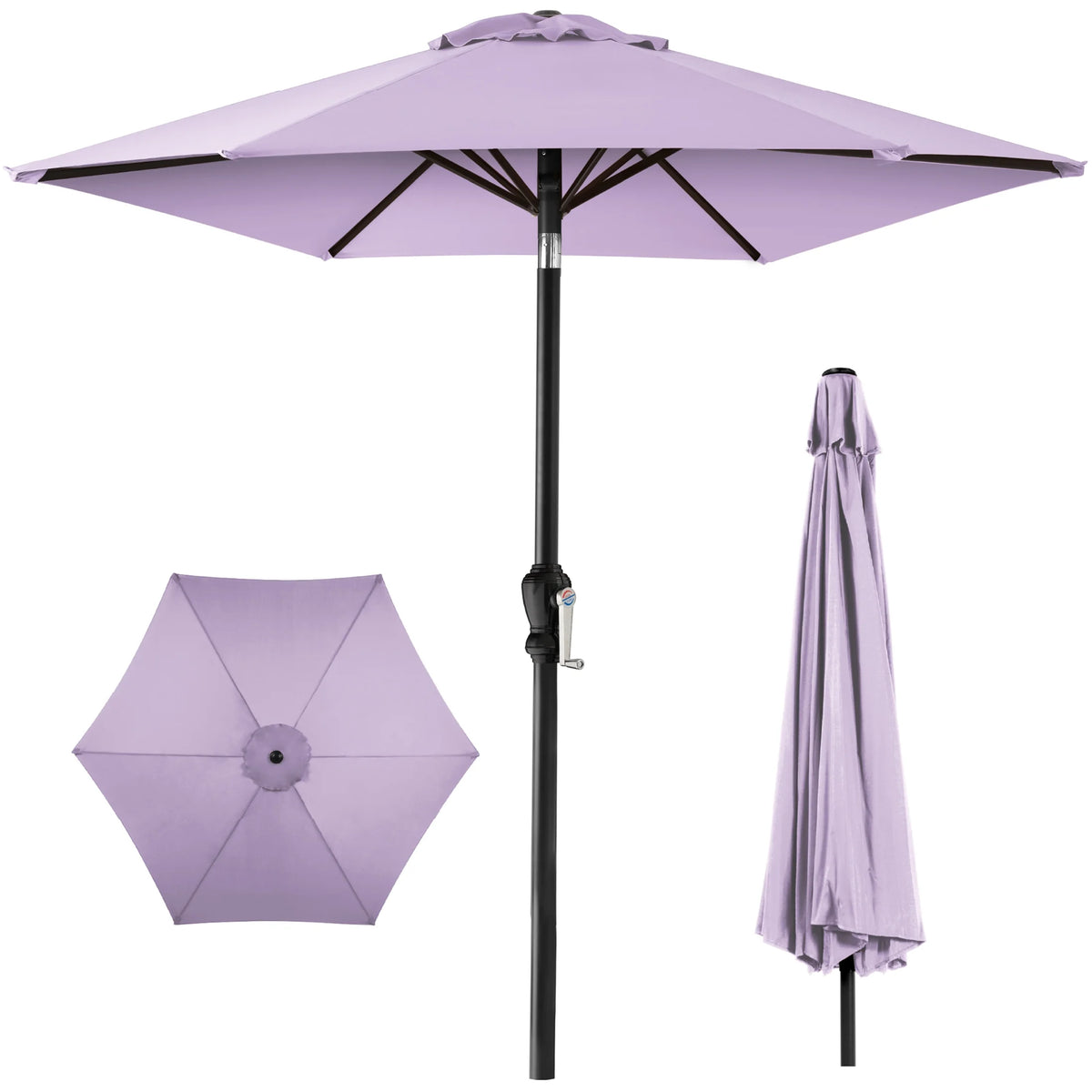 10ft Steel Patio Umbrella with Crank and Tilt E21183