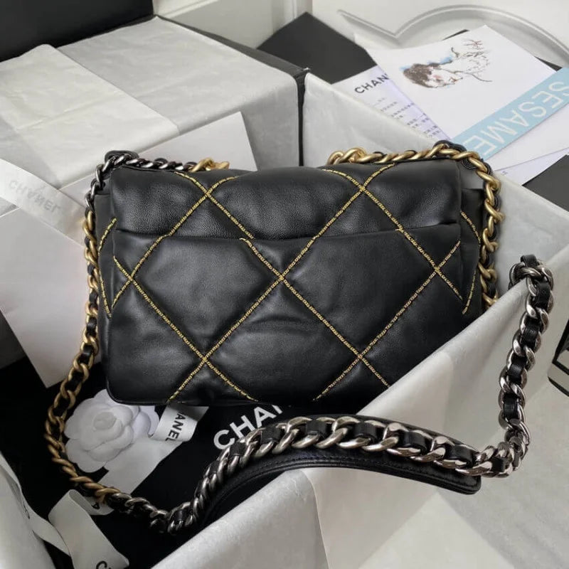 Black Flap Bag Y846