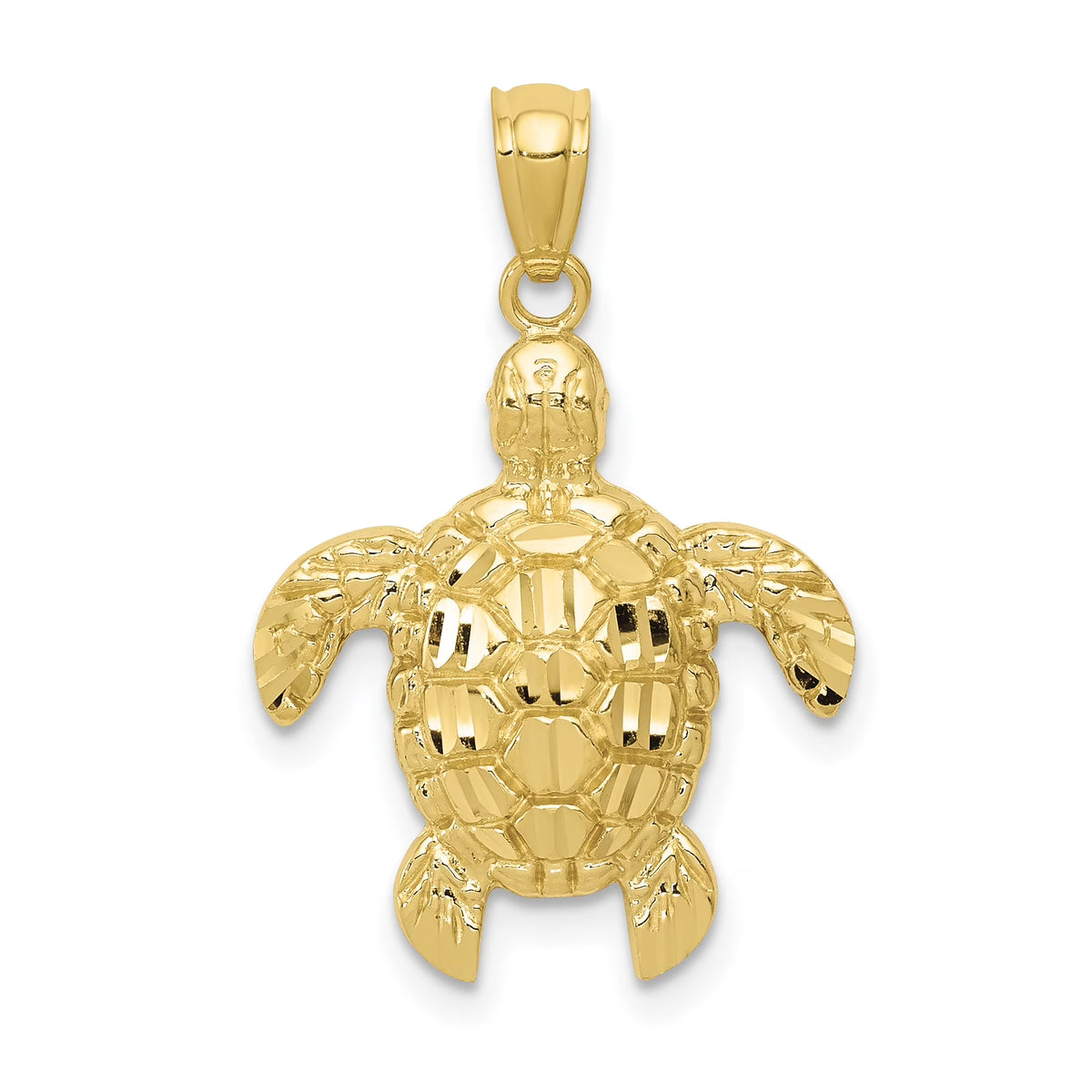 10K Yellow Gold Sea Turtle Pendant C461