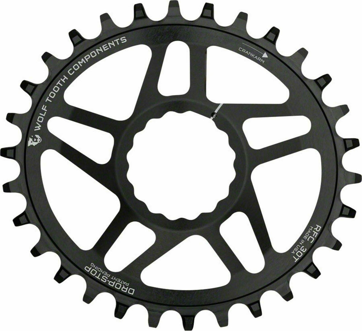 28t Elliptical Drop-Stop Chainring for RaceFace Cinch Direct Mount K54413