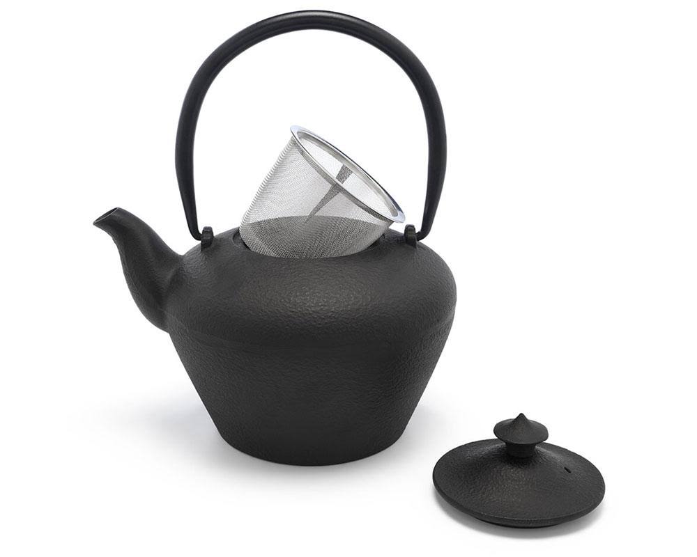 1 LITER Black Cast Iron Teapot U39250