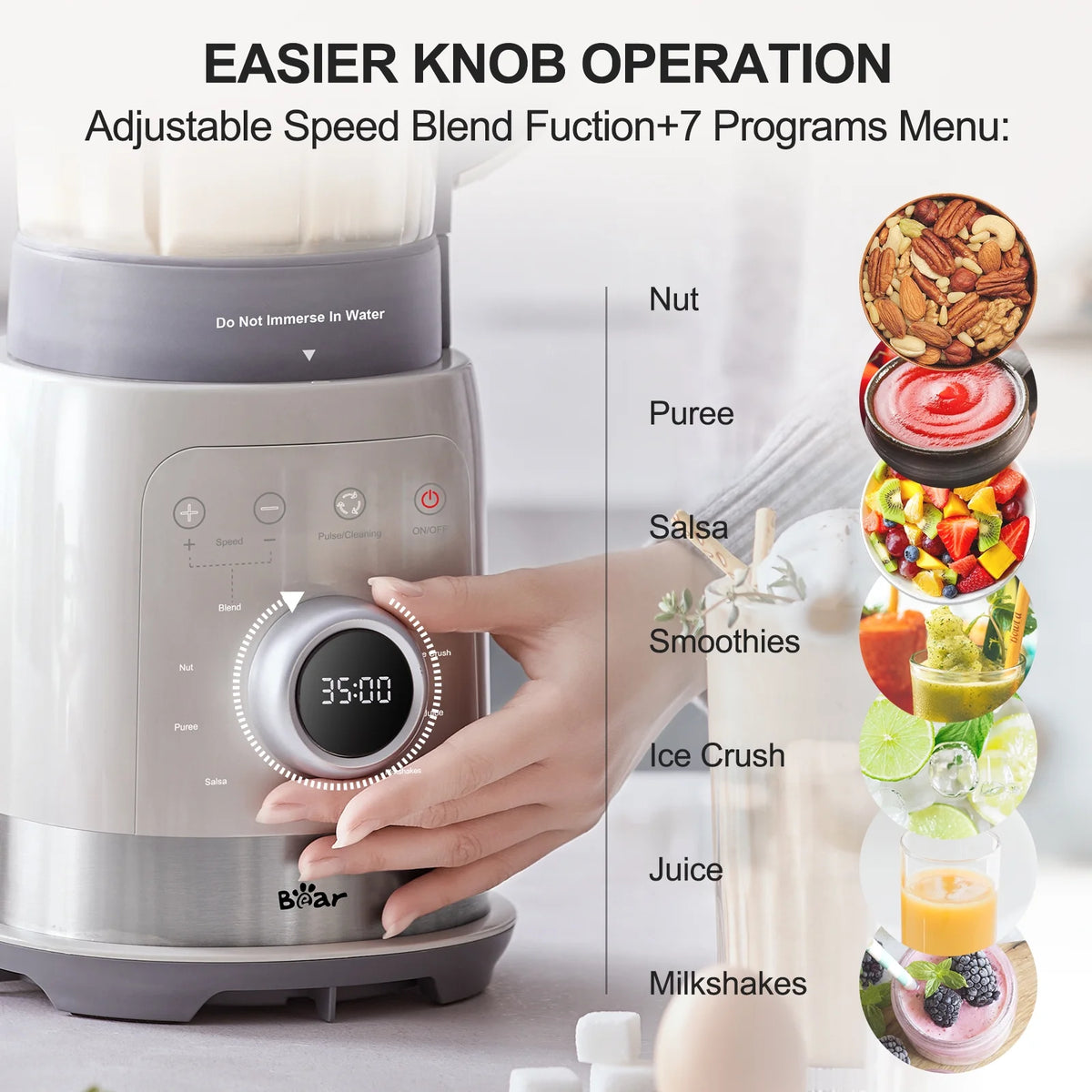1200W Countertop Blender with 51 Oz Glass Jar Z34848
