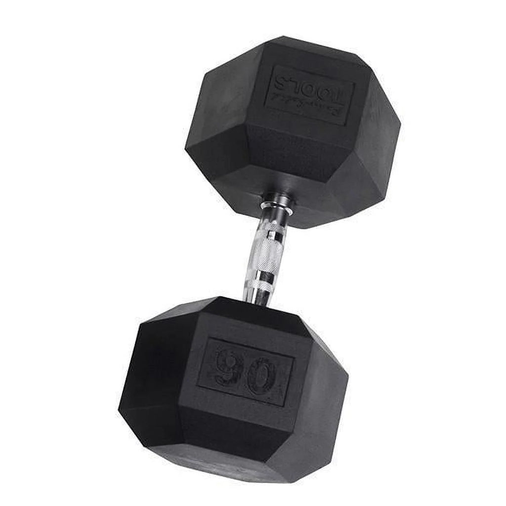 Rubber Coated Hex Dumbbells 35 lb C378750