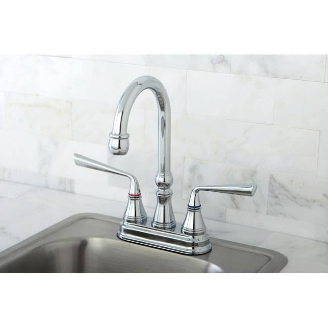 Polished Brass Two-Handle Centerset Bar Faucet A661729