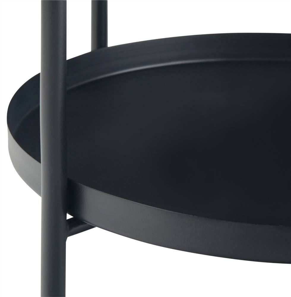 Black Metal End Table M540136