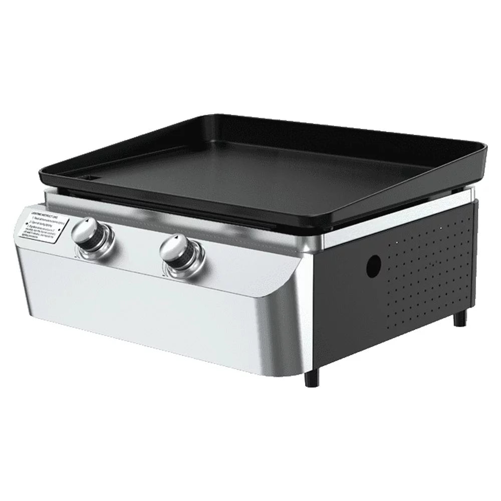 1-Burner Propane Gas Tabletop Grill with Griddle Top F439