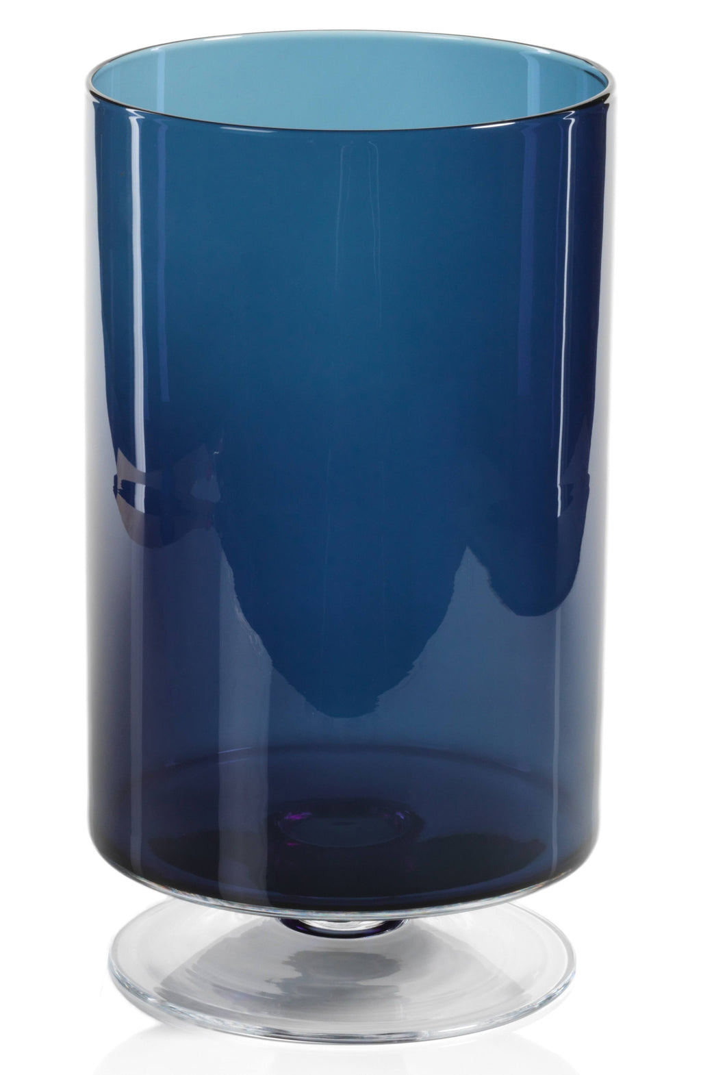Midnight Blue Tall Hurricane on Footed Base A648