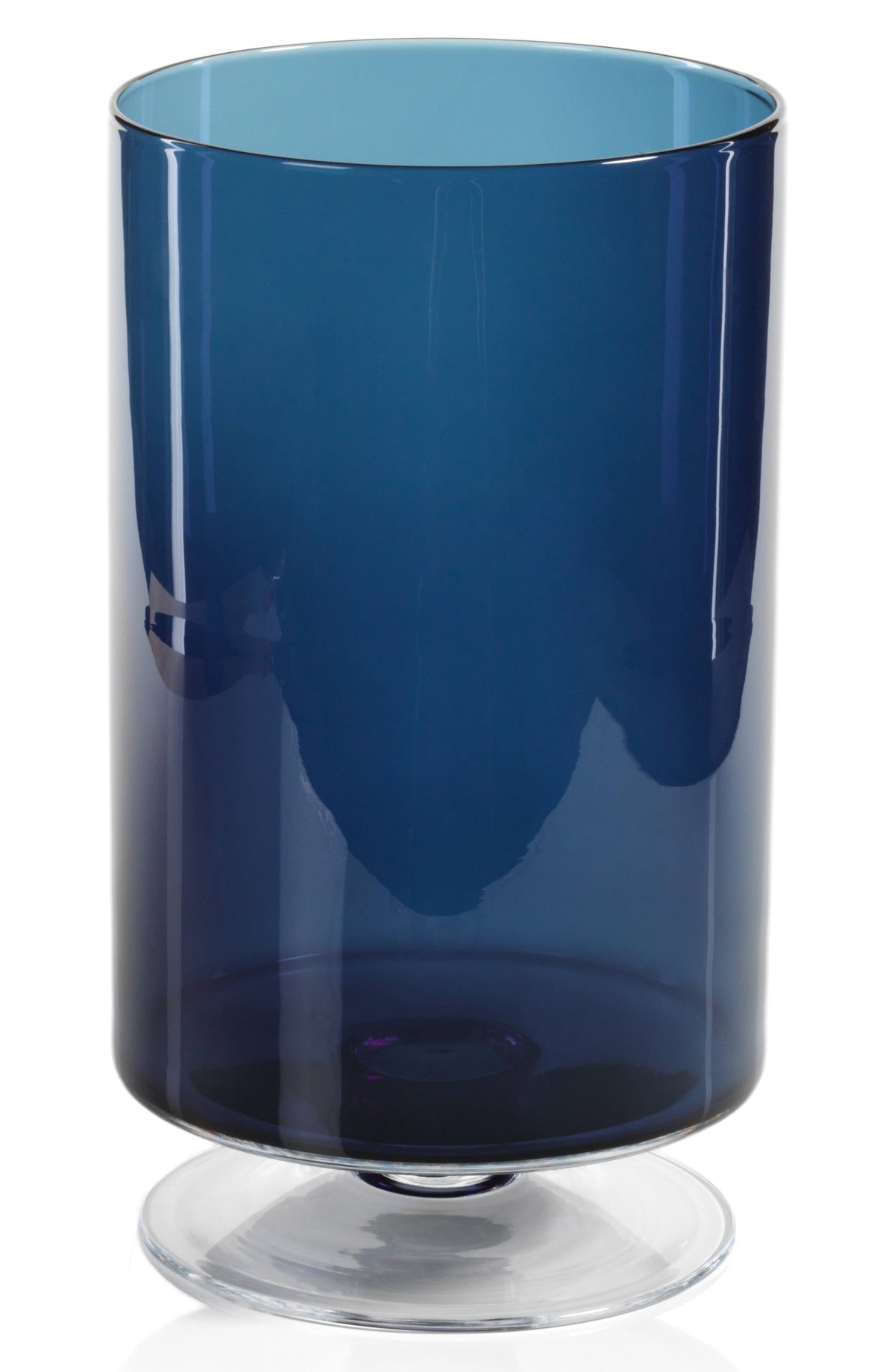 Midnight Blue Tall Hurricane on Footed Base A648