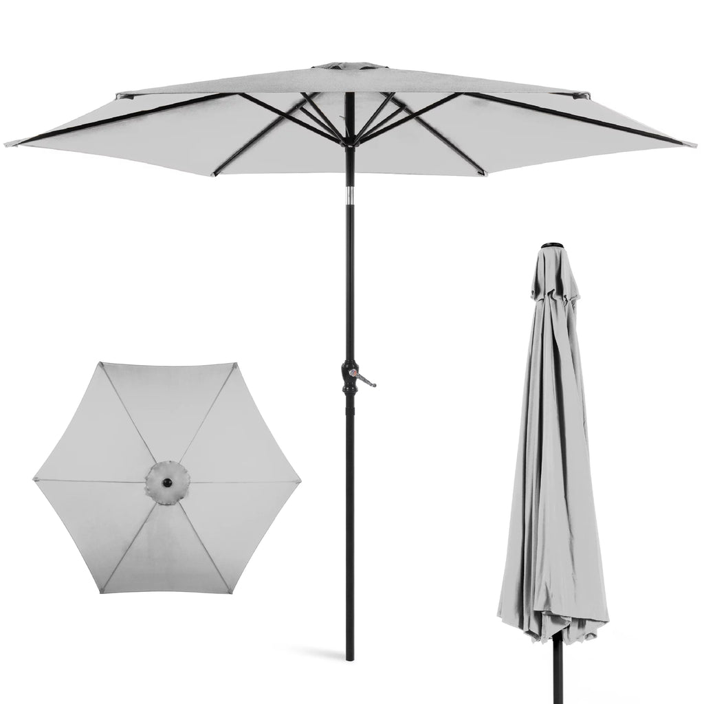 10ft Steel Patio Umbrella with Crank and Tilt E21183